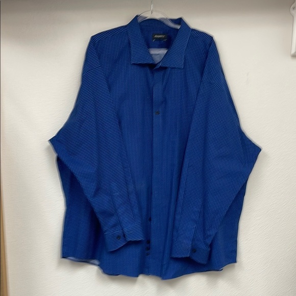 Esquire Performance Slim Fit Vibrant‎ Blue Button Down Shirt - Picture 1 of 5
